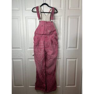 R13 Damon Vintage Pink Denim Layered Overalls Women's Size Large L